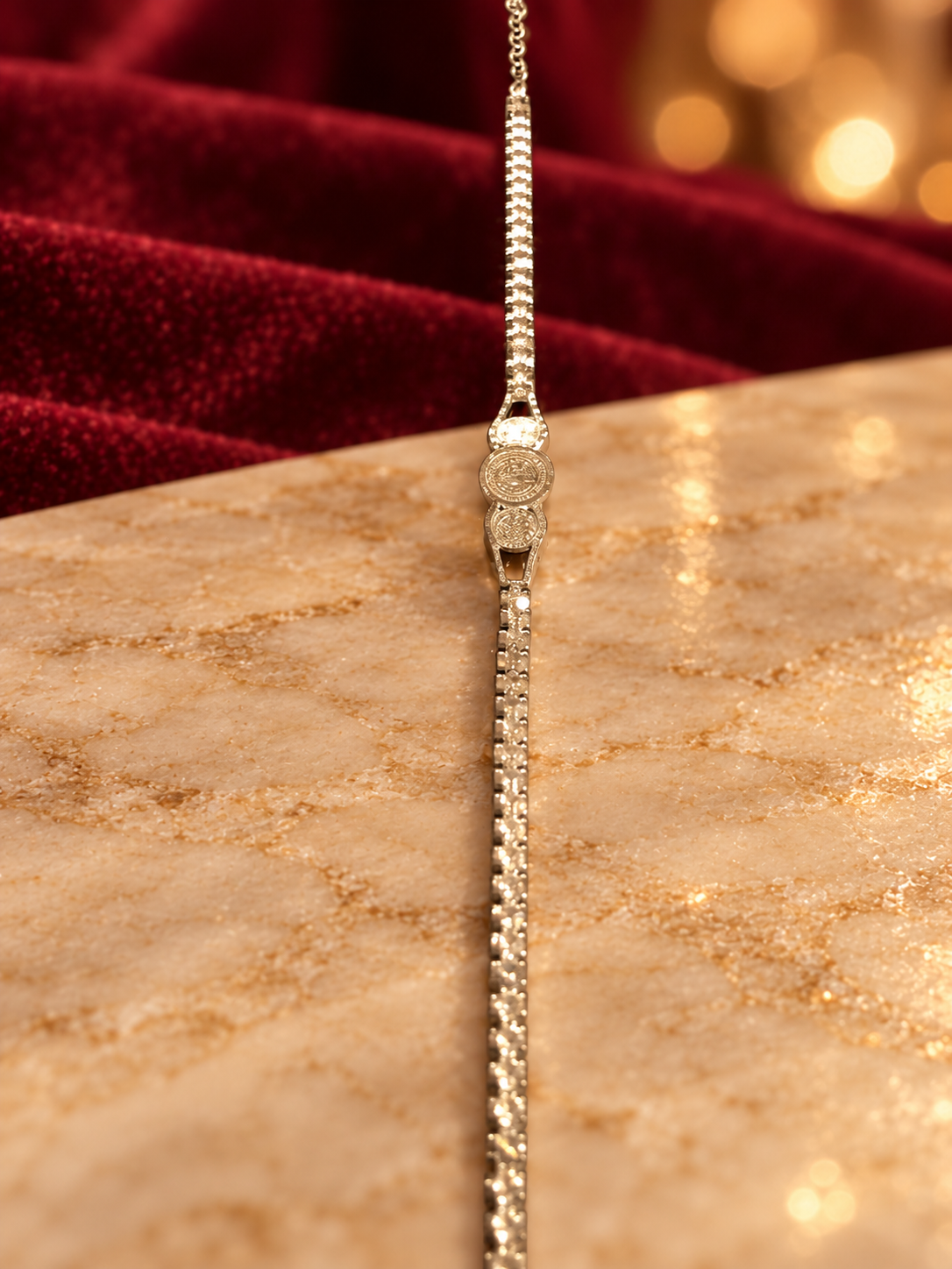 Three-Medallion Slim Bracelet, Rochel Jewelry collection photograph